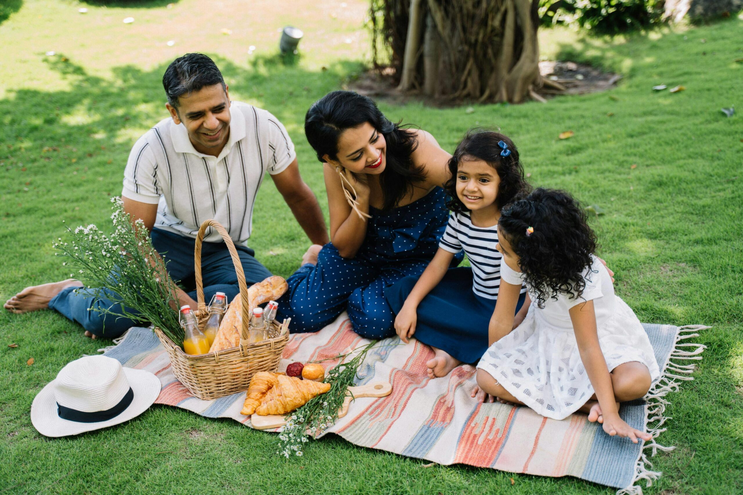 Daughters with parents