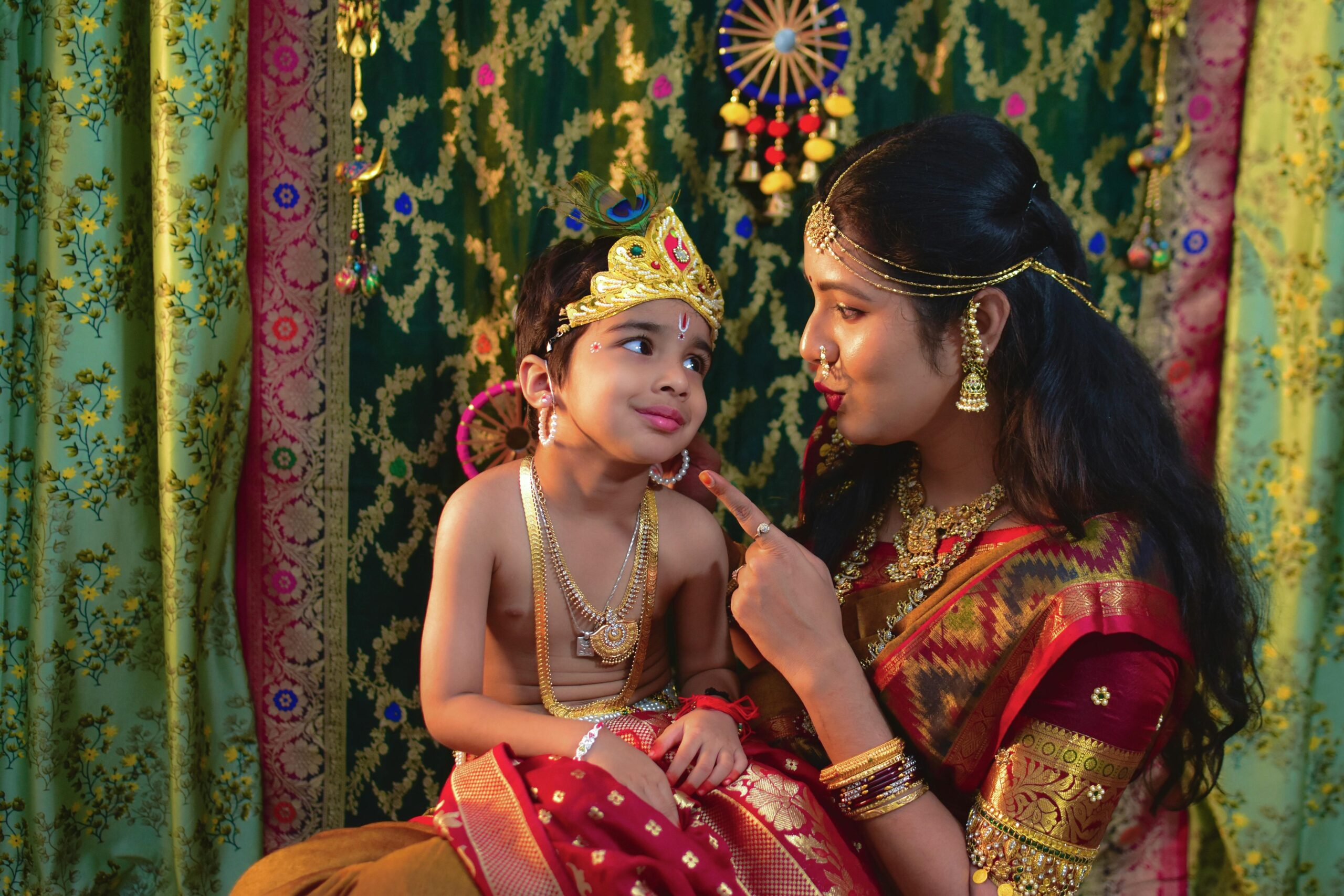 krishna with mother